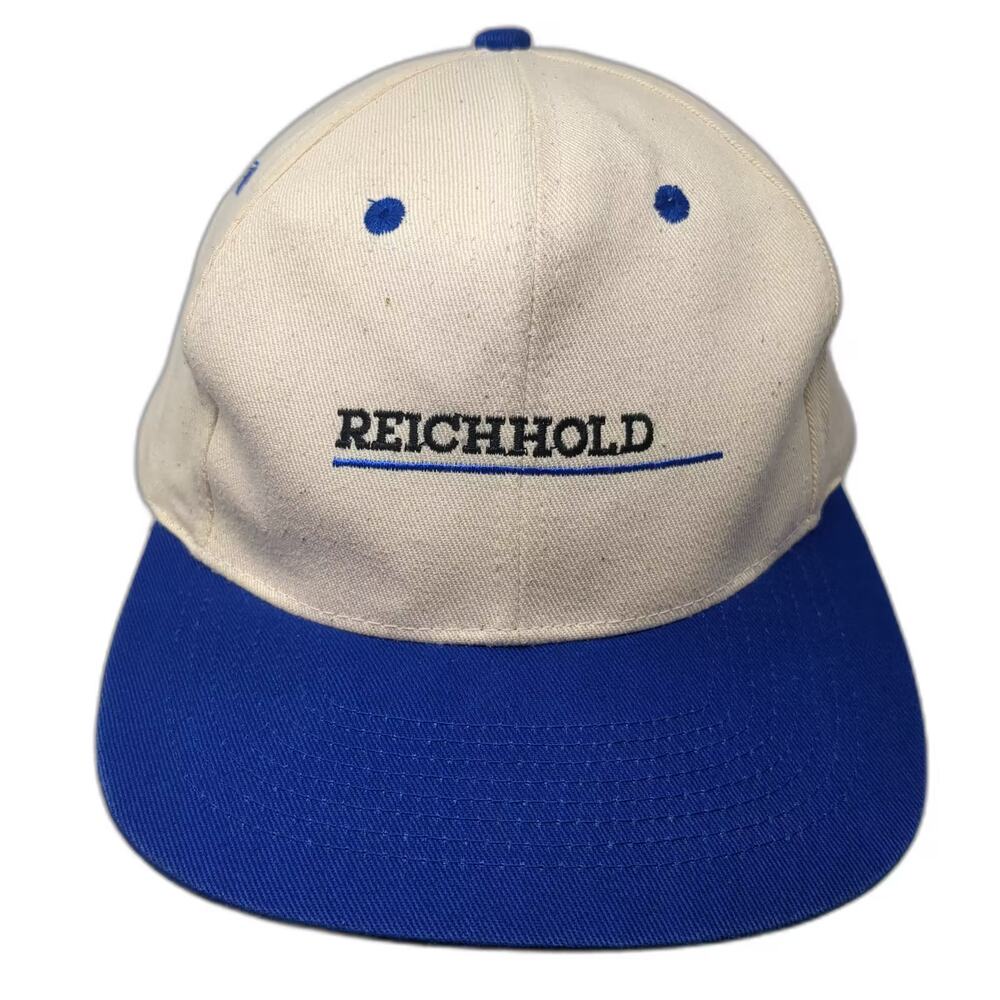 T.I. Baseball Cap Hat Beige Blue OS Snapback Reichhold Cotton Green Underbrim